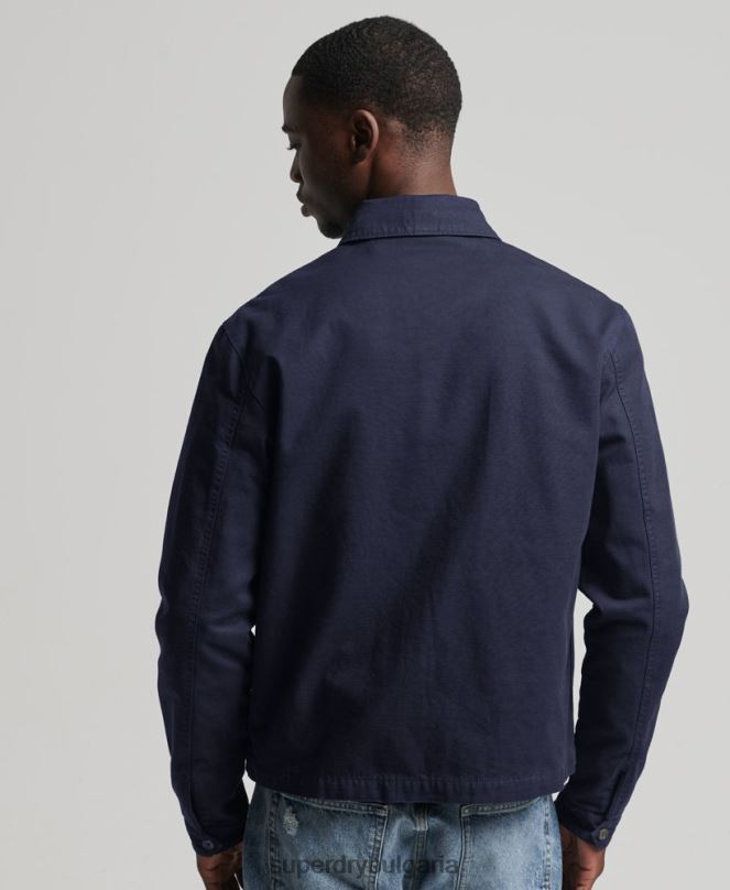 Superdry облекло N00H931 военноморски флот мъже класическо яке Харингтън