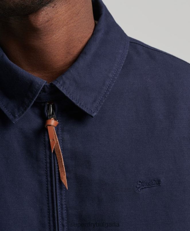 Superdry облекло N00H931 военноморски флот мъже класическо яке Харингтън