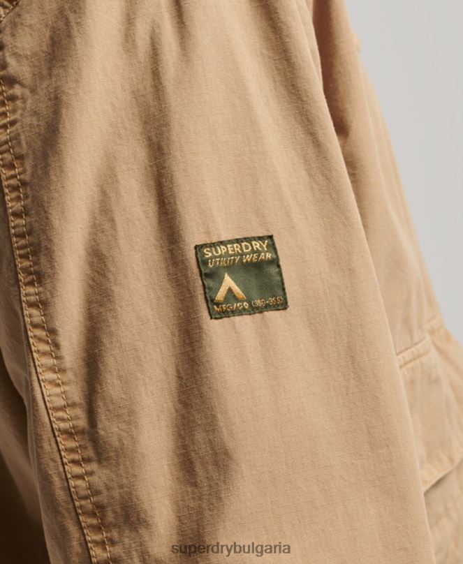 Superdry облекло N00H932 тен мъже палубно яке с качулка