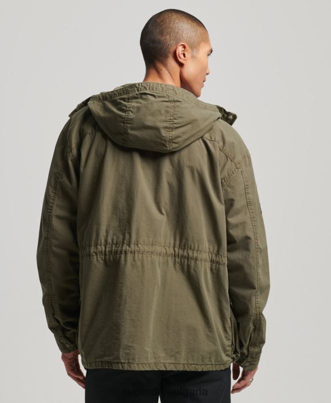 Superdry облекло N00H938 каки мъже палубно яке с качулка