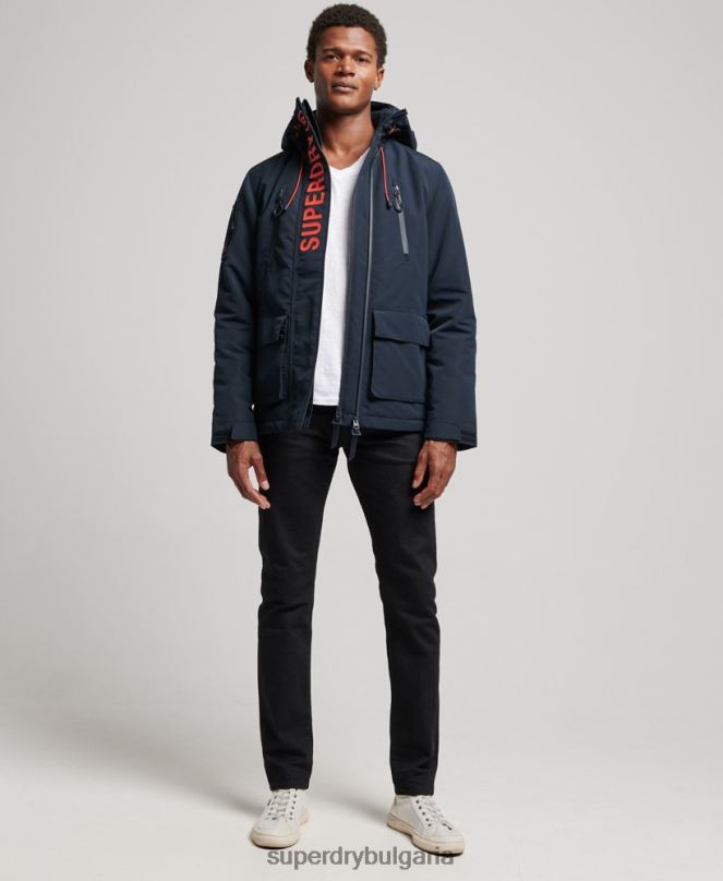 Superdry облекло N00H940 военноморски флот мъже ultimate sd яке с ветровка