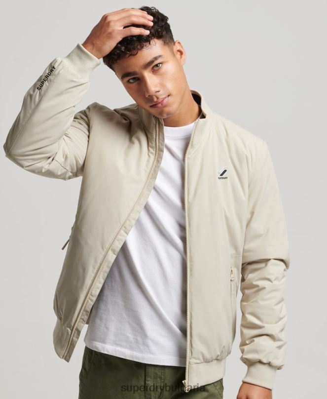 Superdry облекло N00H941 бежово мъже тренировъчно яке харингтън