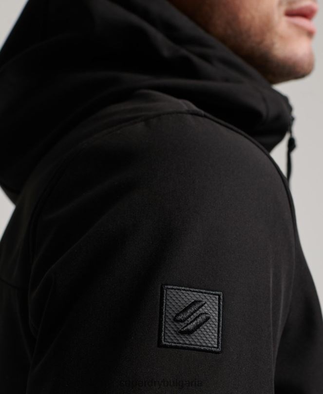 Superdry облекло N00H942 черен мъже кодово тек трекер яке