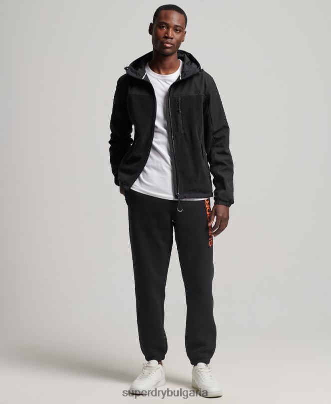 Superdry облекло N00H943 черен мъже хибридно трекер яке