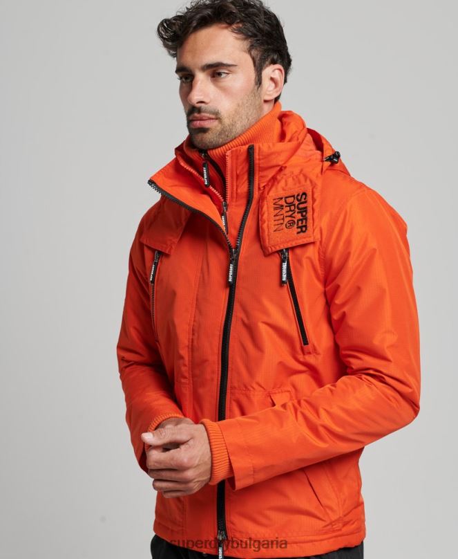 Superdry облекло N00H944 оранжево мъже горско яке с ветровка