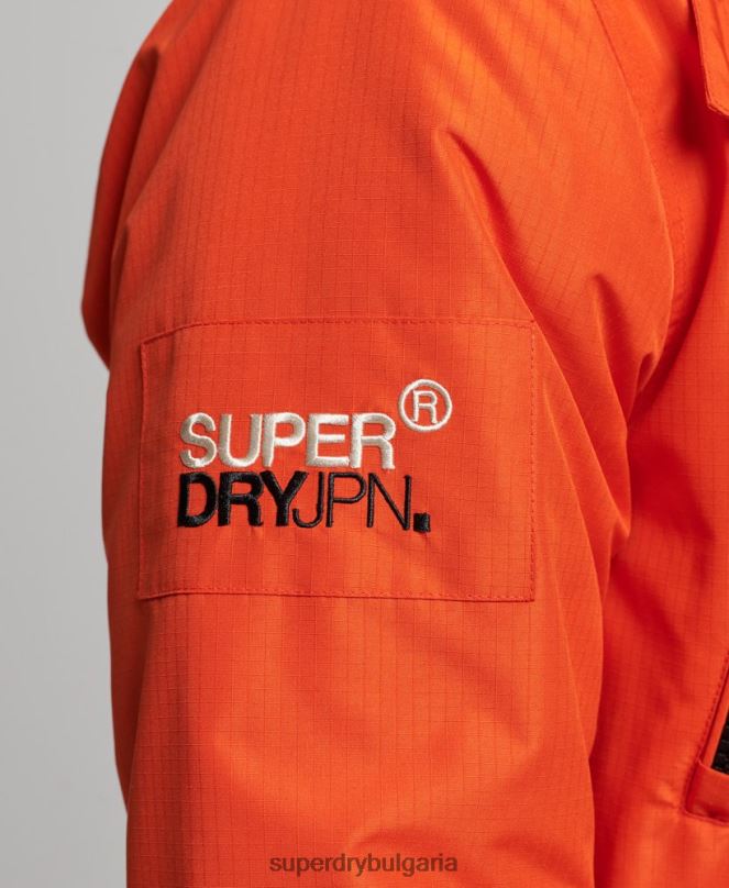 Superdry облекло N00H944 оранжево мъже горско яке с ветровка