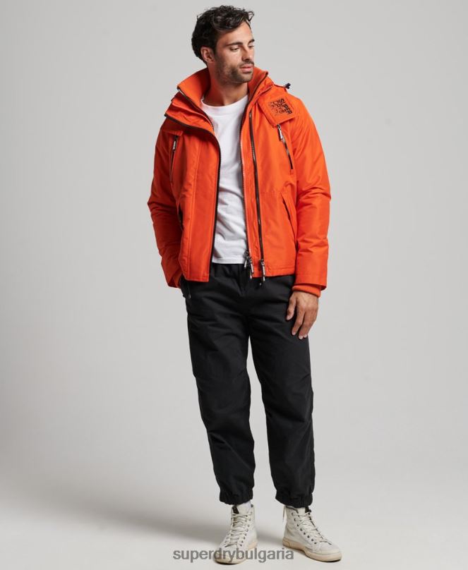 Superdry облекло N00H944 оранжево мъже горско яке с ветровка