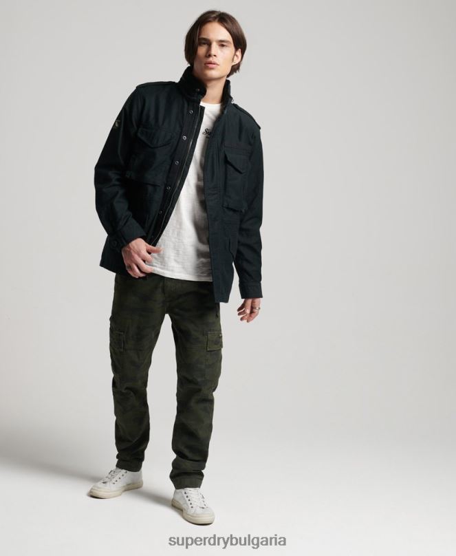 Superdry облекло N00H947 тъмно сив мъже ретро военно яке m65