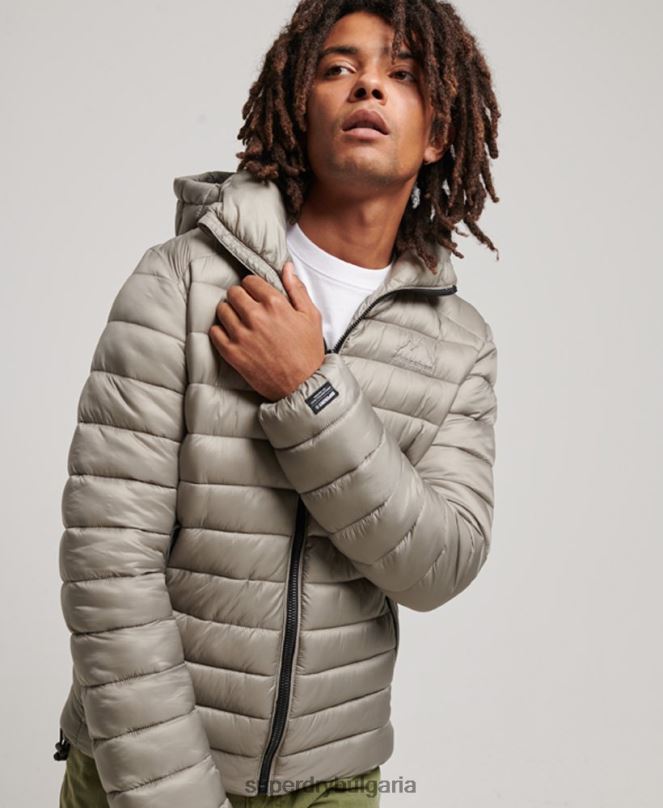 Superdry облекло N00H949 тъмно сив мъже леко подплатено яке