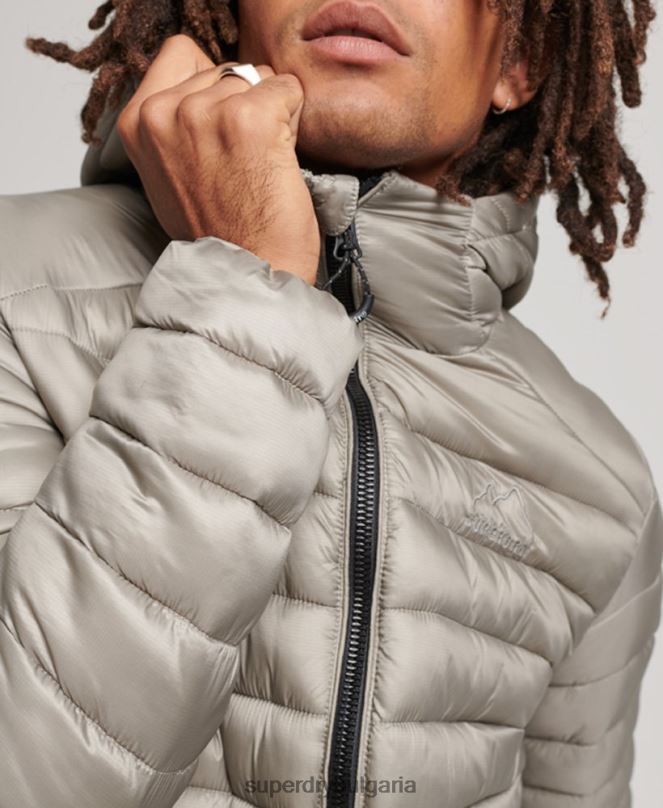Superdry облекло N00H949 тъмно сив мъже леко подплатено яке