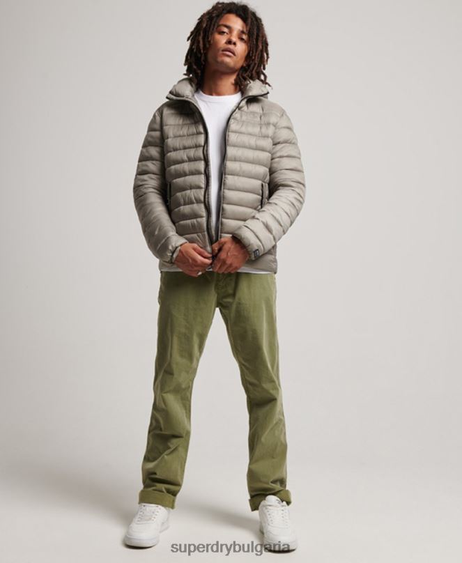 Superdry облекло N00H949 тъмно сив мъже леко подплатено яке