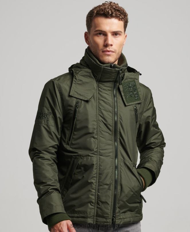 Superdry облекло N00H950 зелено мъже горско яке с ветровка