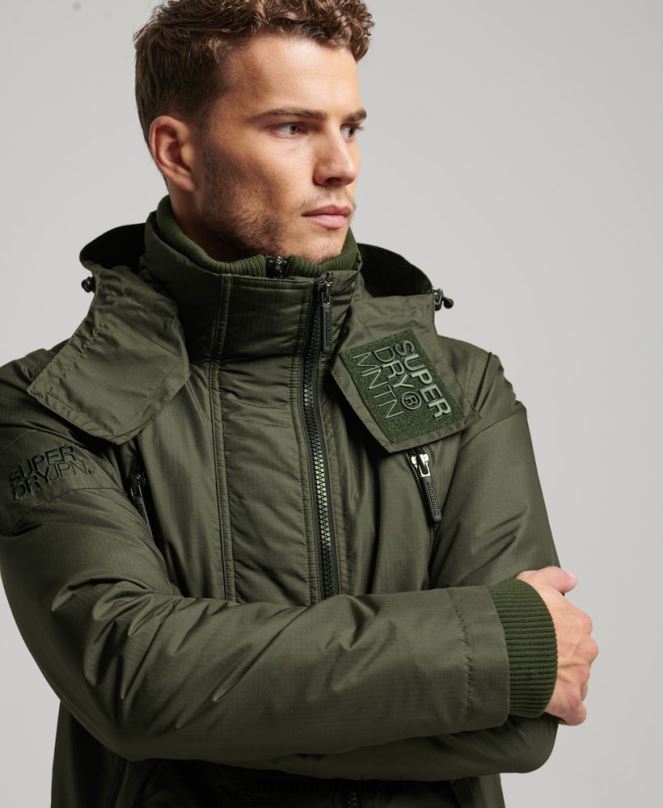 Superdry облекло N00H950 зелено мъже горско яке с ветровка