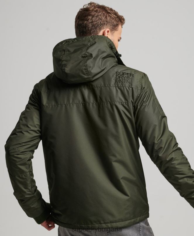 Superdry облекло N00H950 зелено мъже горско яке с ветровка