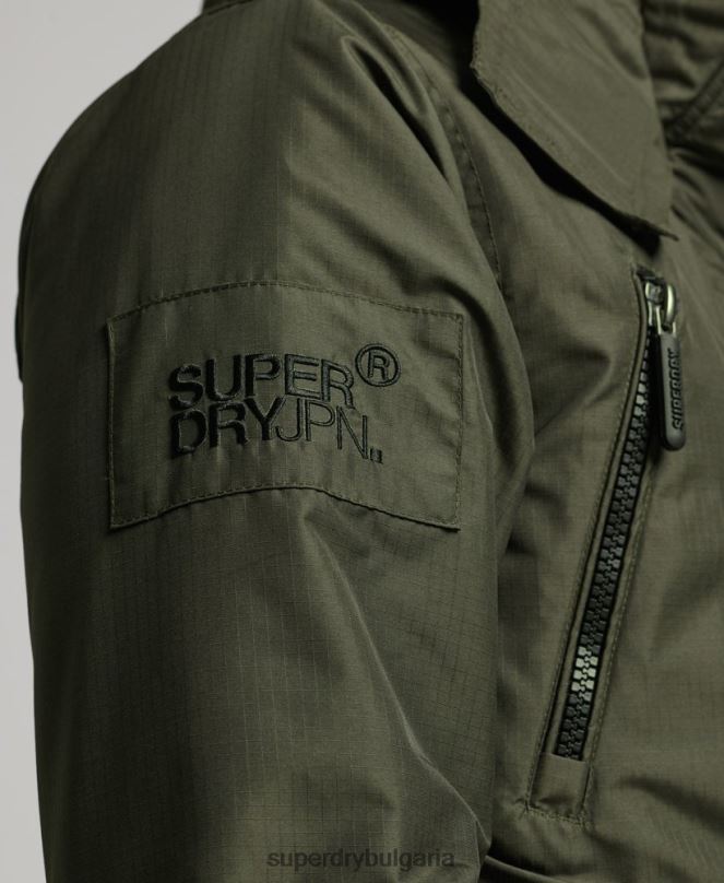 Superdry облекло N00H950 зелено мъже горско яке с ветровка
