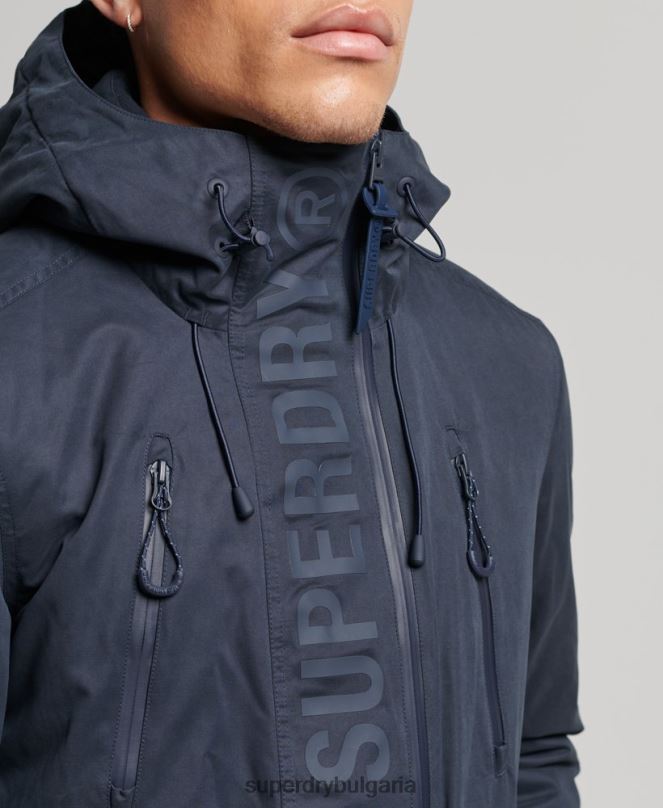 Superdry облекло N00H952 военноморски флот мъже върховно яке от микрофибър SD