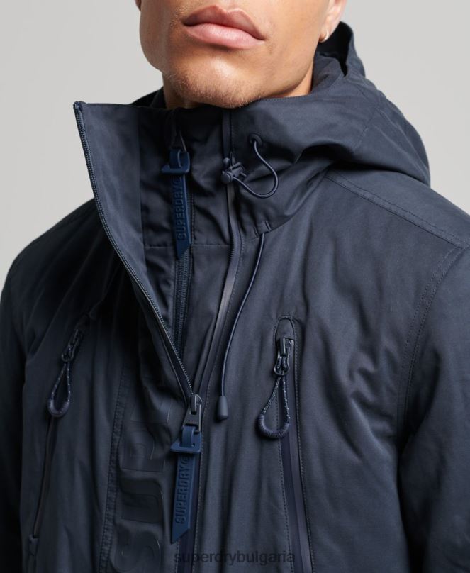 Superdry облекло N00H952 военноморски флот мъже върховно яке от микрофибър SD