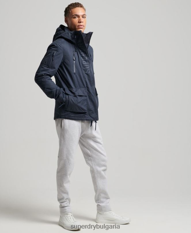 Superdry облекло N00H952 военноморски флот мъже върховно яке от микрофибър SD