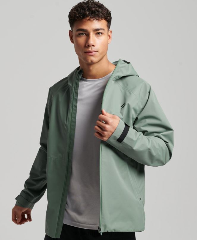Superdry облекло N00H961 зелено мъже водоустойчиво яке