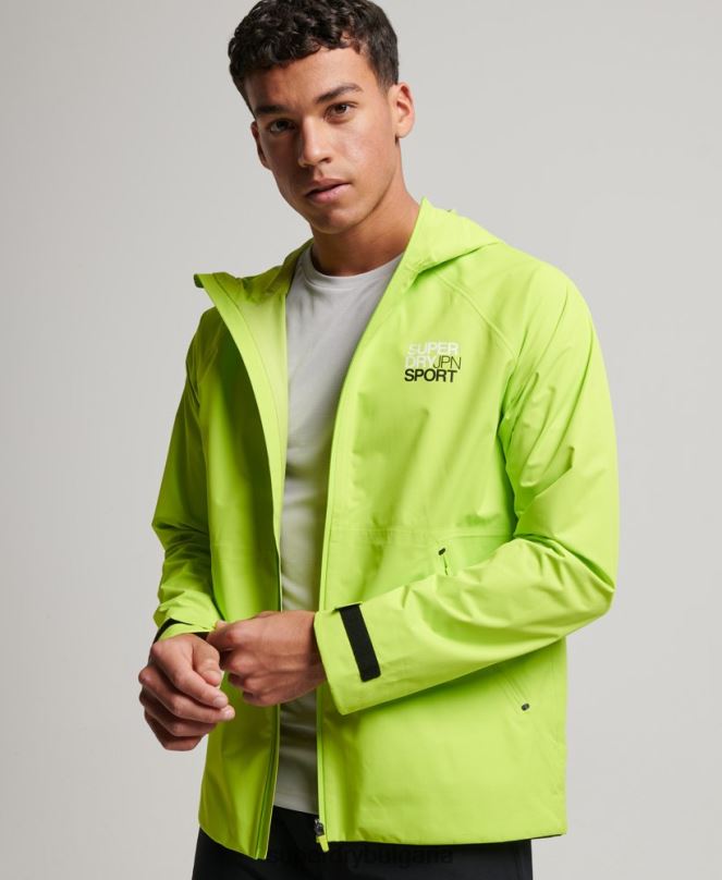 Superdry облекло N00H962 зелено мъже водоустойчиво яке