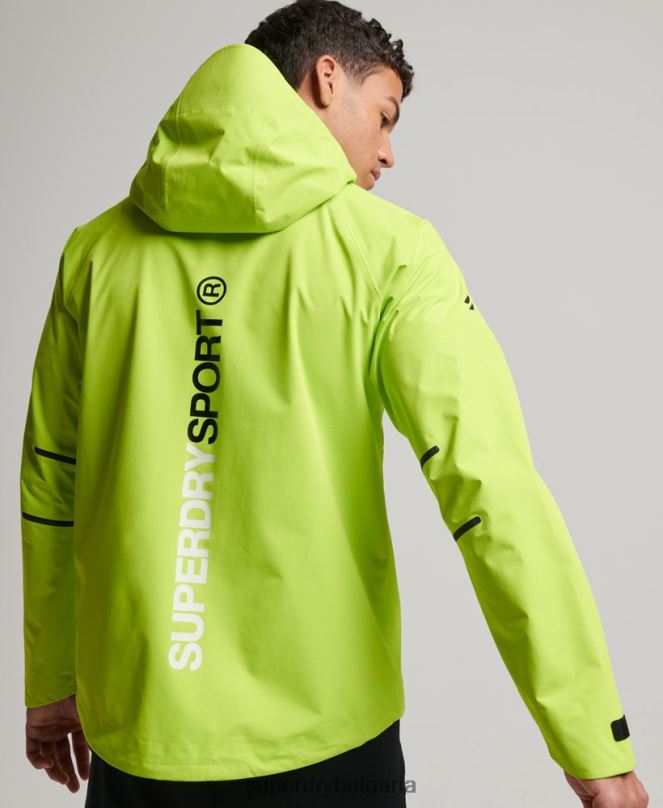 Superdry облекло N00H962 зелено мъже водоустойчиво яке