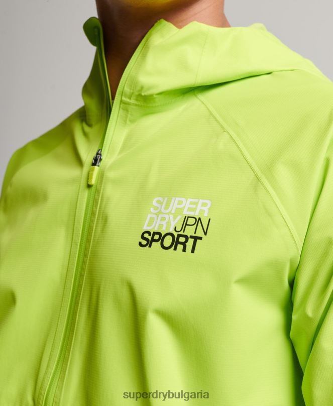 Superdry облекло N00H962 зелено мъже водоустойчиво яке