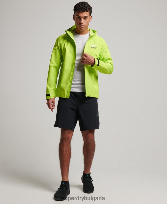 Superdry облекло N00H962 зелено мъже водоустойчиво яке