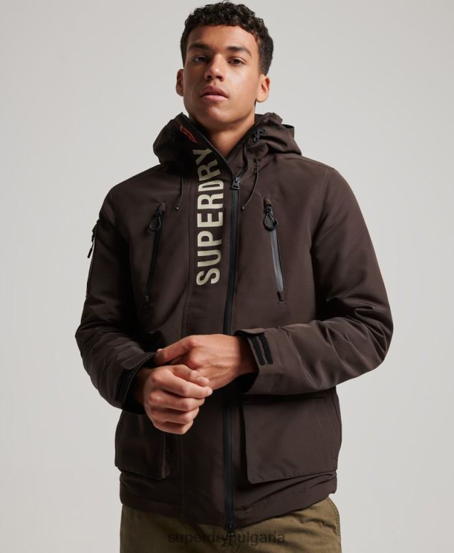 Superdry облекло N00H969 кафяво мъже ultimate sd яке с ветровка