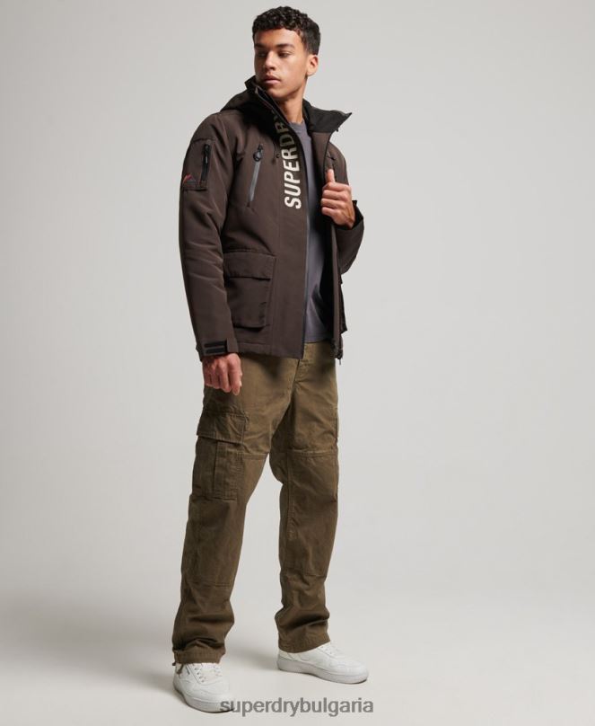 Superdry облекло N00H969 кафяво мъже ultimate sd яке с ветровка