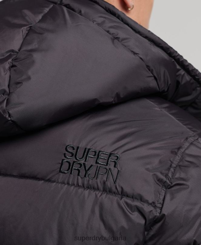 Superdry облекло N00H970 черен мъже свръхдълго подплатено яке