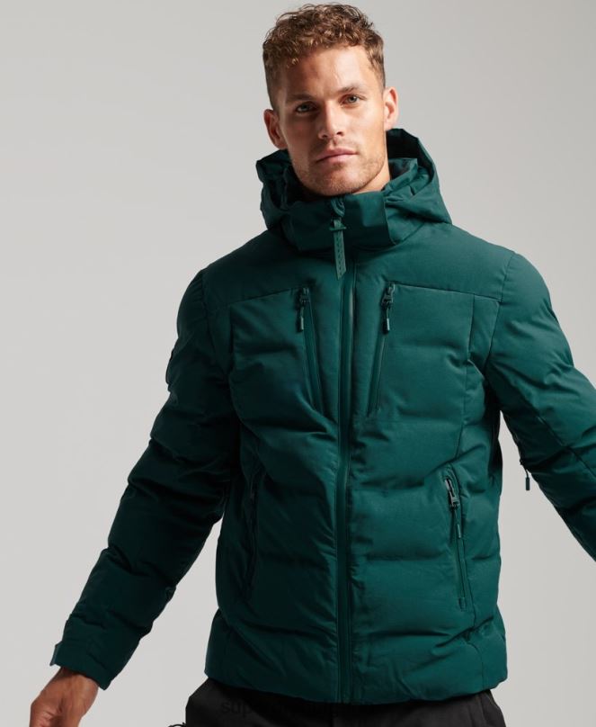 Superdry облекло N00H971 тюркоаз мъже ски радар про пухено яке