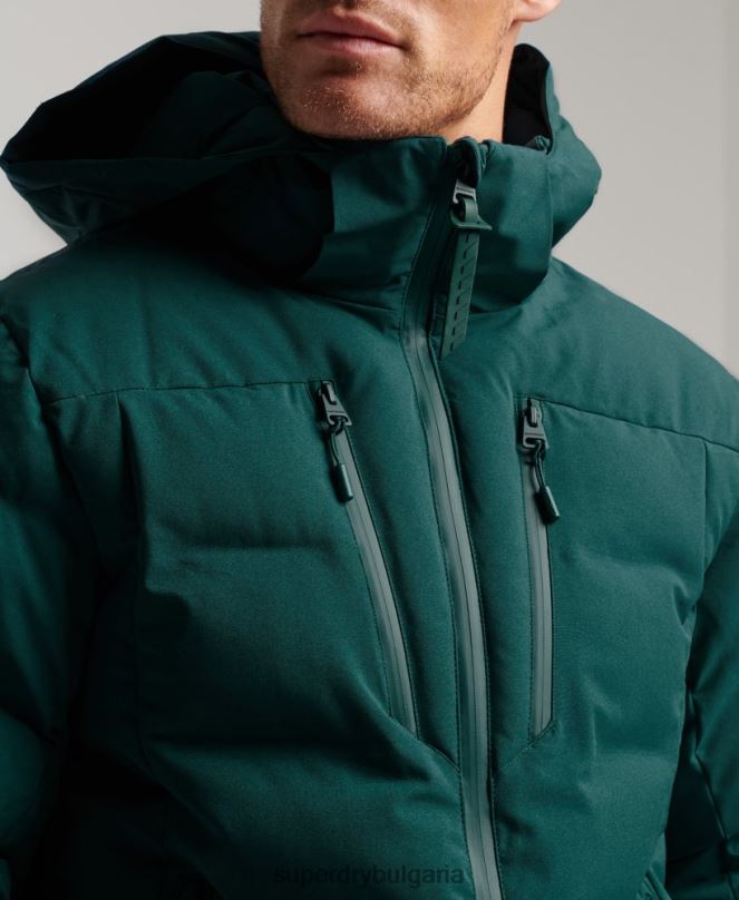 Superdry облекло N00H971 тюркоаз мъже ски радар про пухено яке