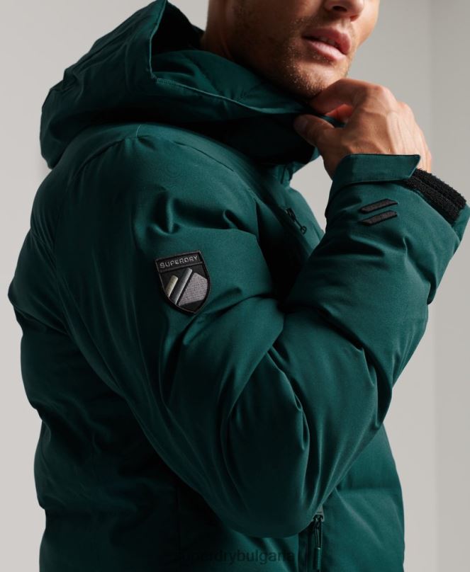 Superdry облекло N00H971 тюркоаз мъже ски радар про пухено яке