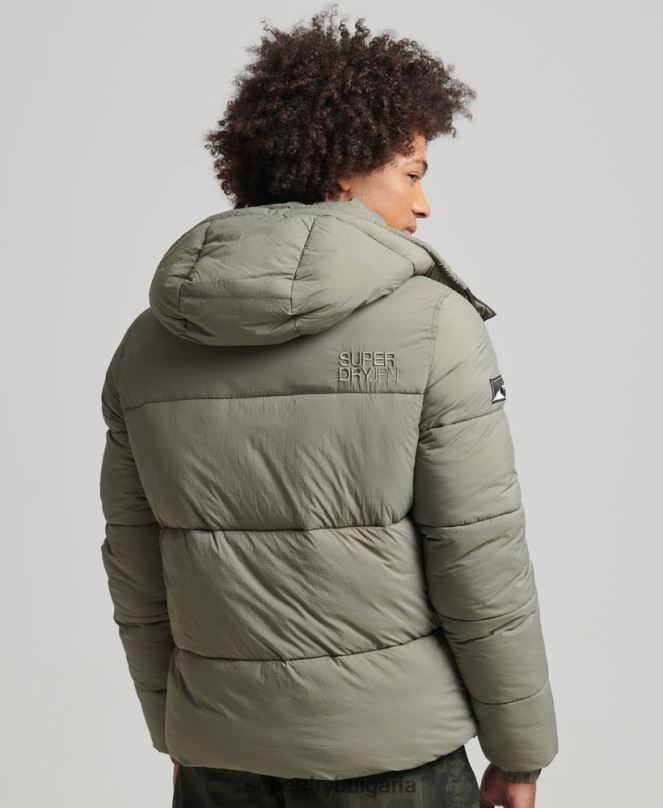Superdry облекло N00H974 каки мъже късо яке с подплатена линия