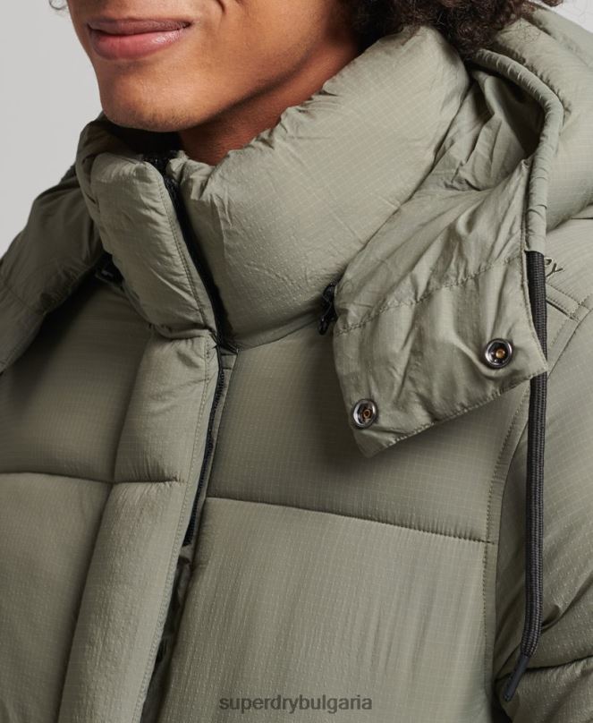 Superdry облекло N00H974 каки мъже късо яке с подплатена линия