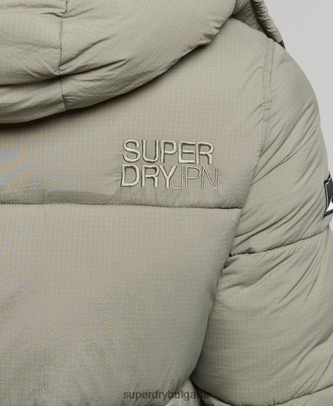Superdry облекло N00H974 каки мъже късо яке с подплатена линия