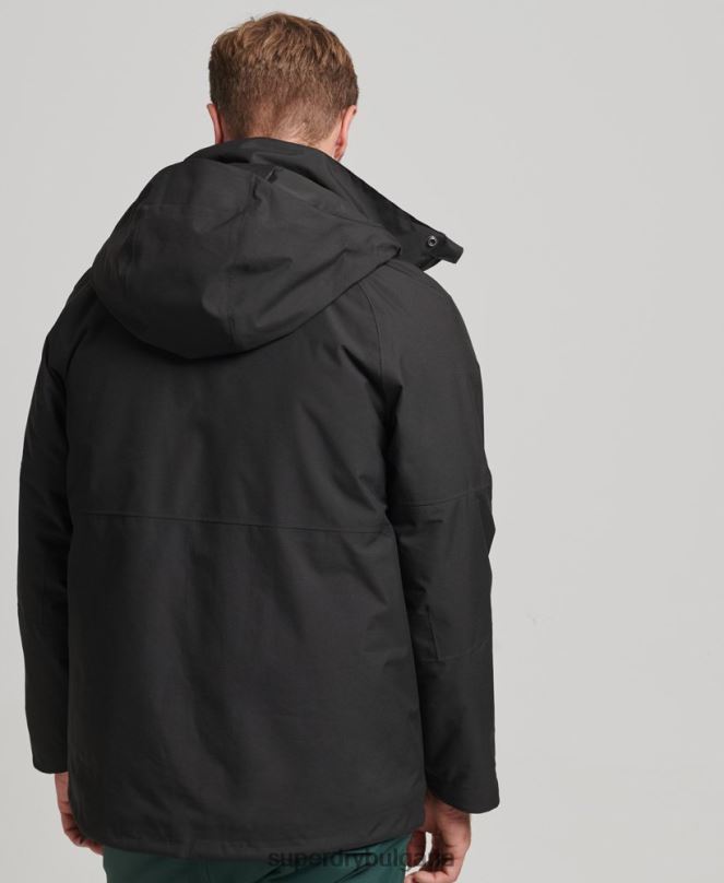 Superdry облекло N00H976 черен мъже снежно ултра яке