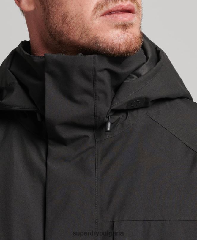 Superdry облекло N00H976 черен мъже снежно ултра яке