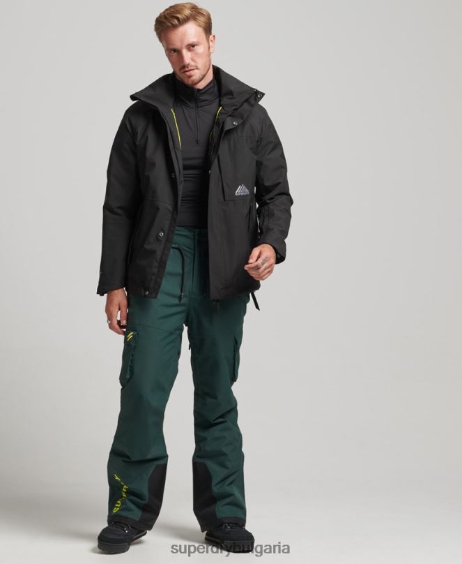 Superdry облекло N00H976 черен мъже снежно ултра яке
