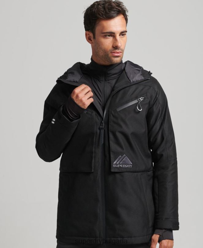 Superdry облекло N00H981 черен мъже яке за фрийрайд