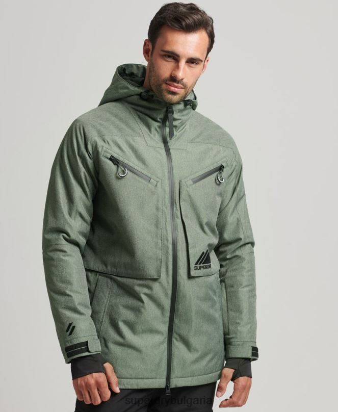 Superdry облекло N00H982 зелено мъже яке за фрийрайд