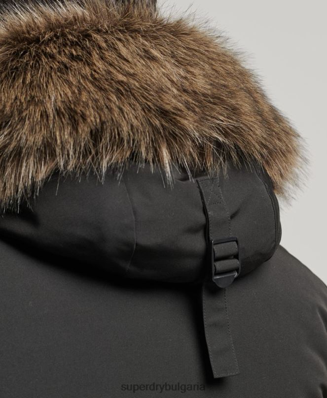 Superdry облекло N00H983 тъмно сив мъже бомбър яке Everest