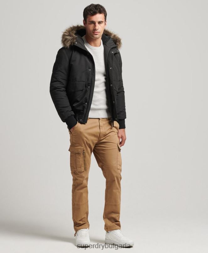 Superdry облекло N00H983 тъмно сив мъже бомбър яке Everest