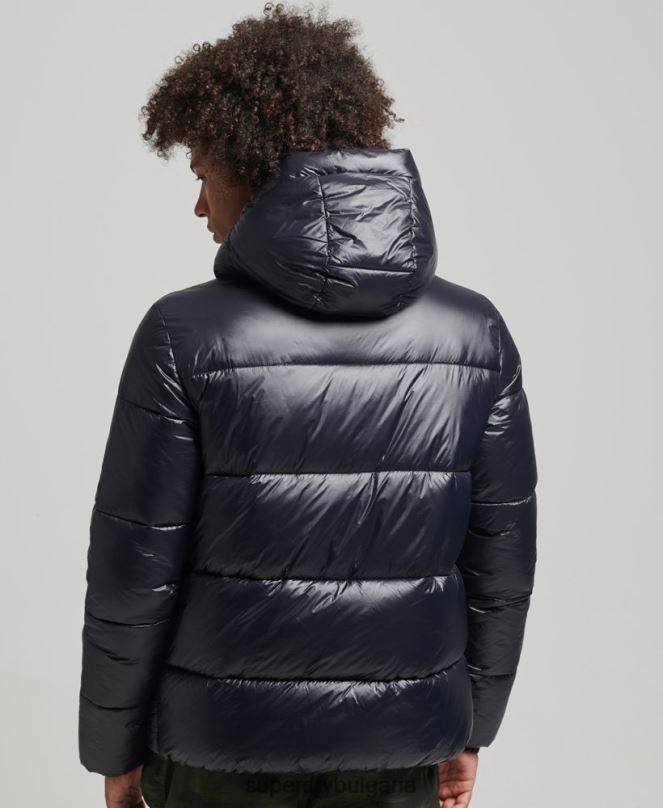 Superdry облекло N00H986 черен мъже планинско алпийско яке с качулка