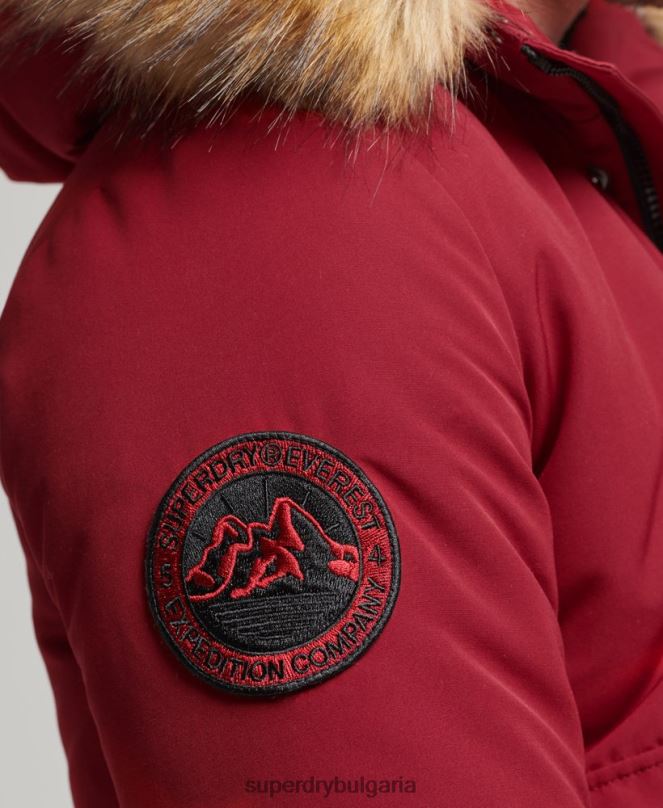 Superdry облекло N00H992 червен мъже бомбър яке Everest