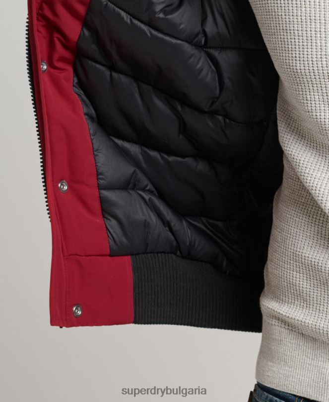 Superdry облекло N00H992 червен мъже бомбър яке Everest