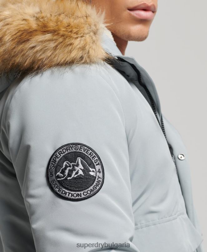 Superdry облекло N00H993 светло синьо мъже бомбър яке Everest