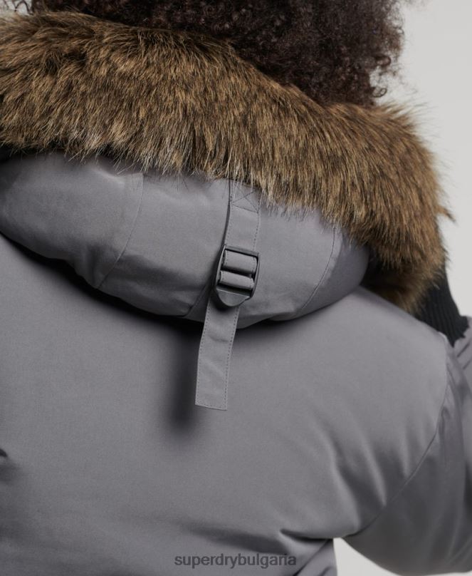 Superdry облекло N00H995 тъмно сив мъже бомбър яке Everest