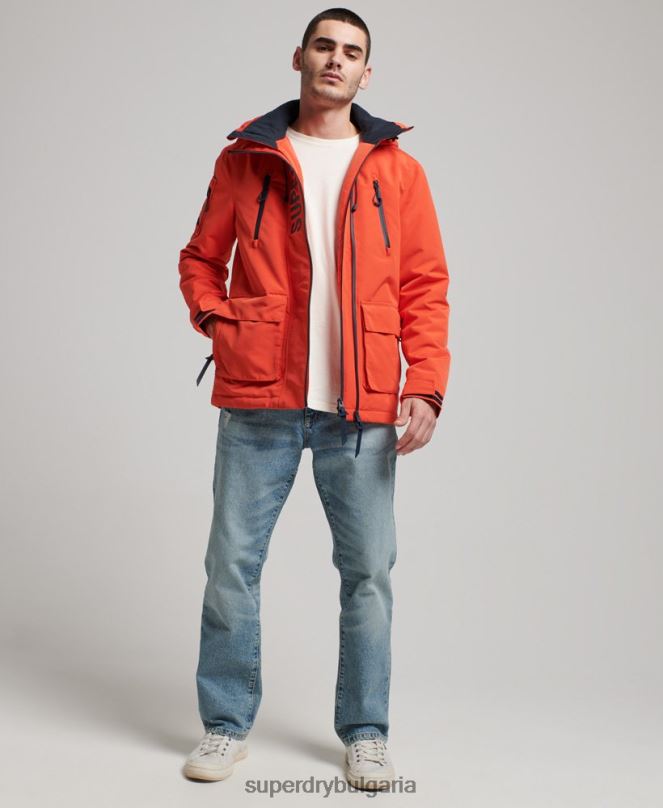 Superdry облекло N00H998 оранжево мъже ultimate sd яке с ветровка