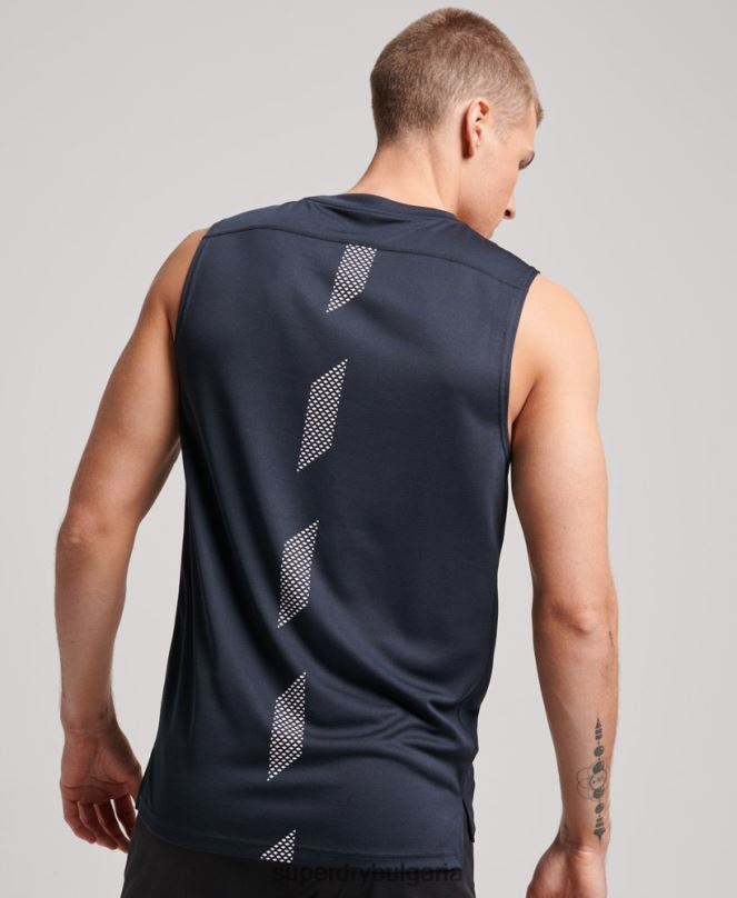 Superdry облекло N00H1405 военноморски флот мъже горнище с активна жилетка